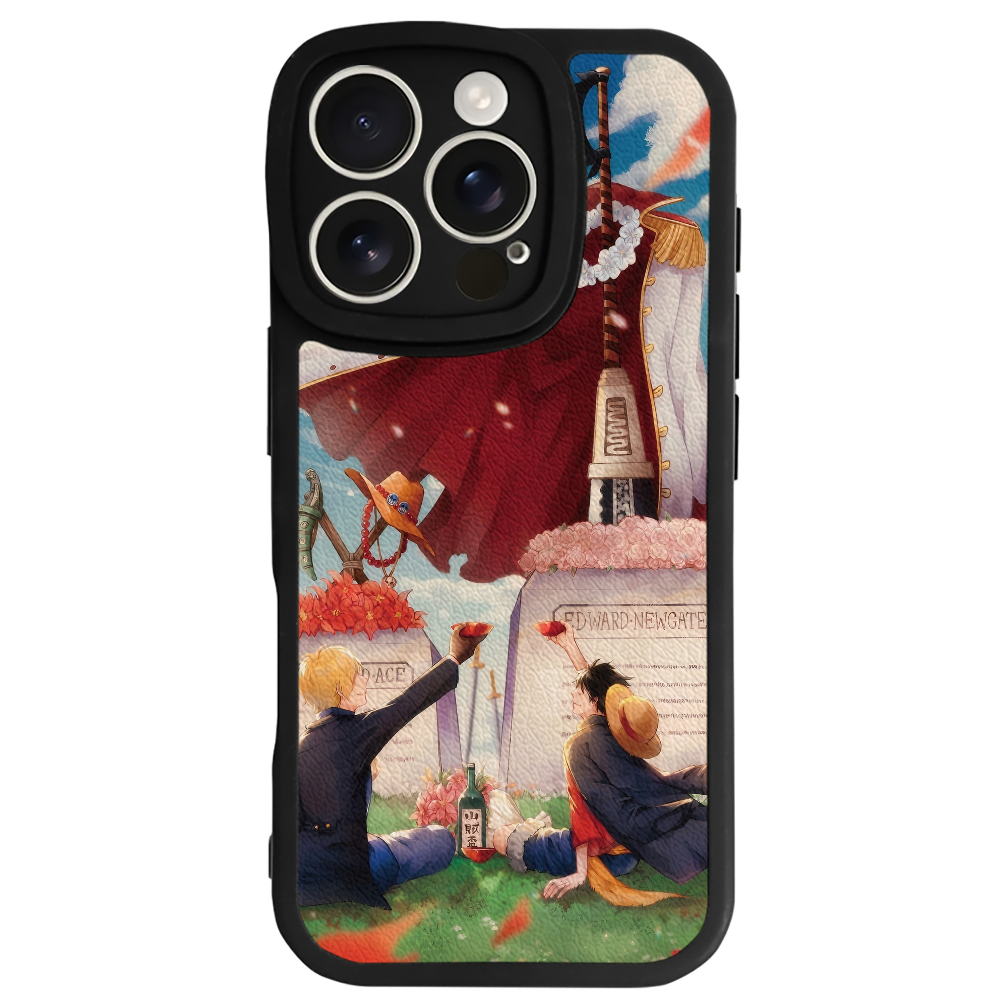 （画像用） ワンピース ONE PIECE 【iPhone 16シリーズ対応】シリコンスマホケース（レザー調） 材質：シリコン